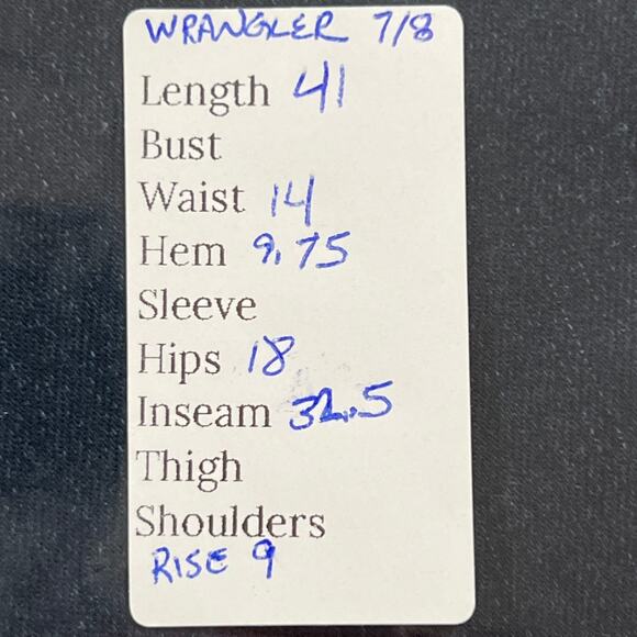 Wrangler Women’s Flare Jeans sz7 Dark Wash Mid Rise Stretch Denim - Picture 6 of 6